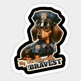 Dachshund police Sticker